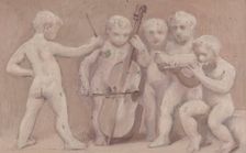 Esquisse pour la salle des fêtes de l'Hôtel de Ville : Musique, between 1889 and 1895. Creator: Albert Aublet