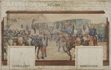 Esquisse pour la salle des fêtes de la mairie de Nogent-sur-Marne : Devoir : Ligne..., 1889. Creator: Edmond Debon