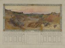 Esquisse pour la salle des fêtes de la mairie de Vanves : Labor, between 1902 and 1903. Creator: Henri Gaston Darien