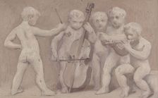 Esquisse pour la salle des fêtes de l'Hôtel de Ville : Musique, between 1889 and 1895. Creator: Albert Aublet