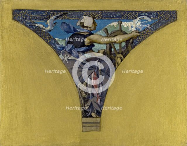 Esquisse pour la salle des Fêtes de l'Hôtel de Ville de Paris : La Bretagne, 1891. Creator: François Emile Ehrmann.