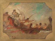 Esquisse pour la salle des fêtes de l'Hôtel de Ville de Paris : La Ville de Paris..., c.1892-1895. Creator: Jean Joseph Benjamin Constant