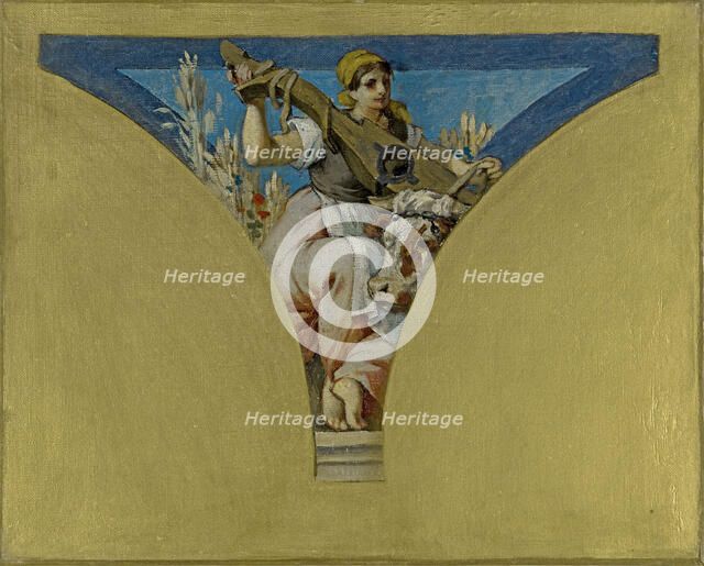 Esquisse pour la salle des Fêtes de l'Hôtel de Ville de Paris : Le Berry, 1891. Creator: François Emile Ehrmann.