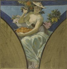 Esquisse pour la salle des fêtes de l'Hôtel de Ville de Paris (voussure du mur sud)..., c.1888-1893. Creator: Paul Milliet