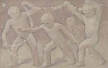 Esquisse pour la salle des fêtes de l'Hôtel de Ville : Fleurs, between 1889 and 1895. Creator: Albert Aublet