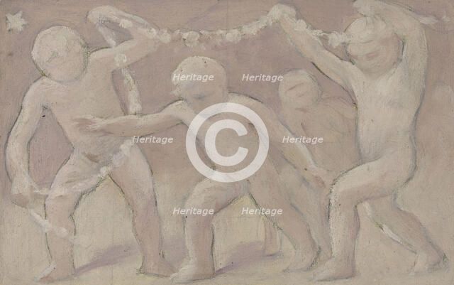 Esquisse pour la salle des fêtes de l'Hôtel de Ville : Fleurs, between 1889 and 1895. Creator: Albert Aublet.