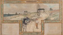 Esquisse pour la salle des mariages de la mairie d'Arcueil-Cachan : Travail en carrière, 1888. Creator: Auguste-François-Marie Gorguet