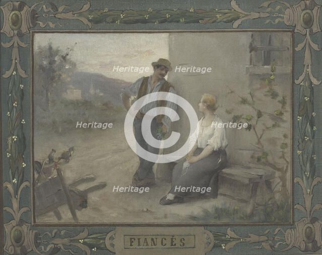 Esquisse pour la salle des mariages de la mairie du 14ème : Les Fiancés, 1889. Creator: Adrien-Henri Tanoux.