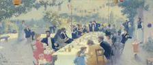 Esquisse pour la salle des mariages de la mairie du 14ème : Repas nuptial, 1889. Creator: Maurice Chabas