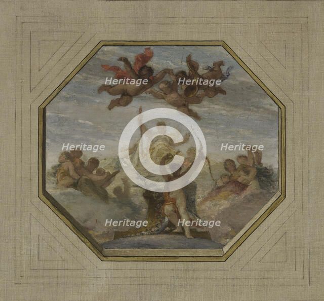 Esquisse pour la salle des mariages de la mairie du 15e arrondissement : Allégorie..., 1884. Creator: Armand Felix Marie Jobbe-Duval.