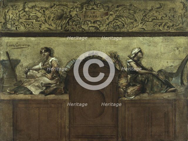 Esquisse pour la salle des mariages de la mairie du 15e arrondissement : Le travail, 1884. Creator: Leon Francois Comerre.