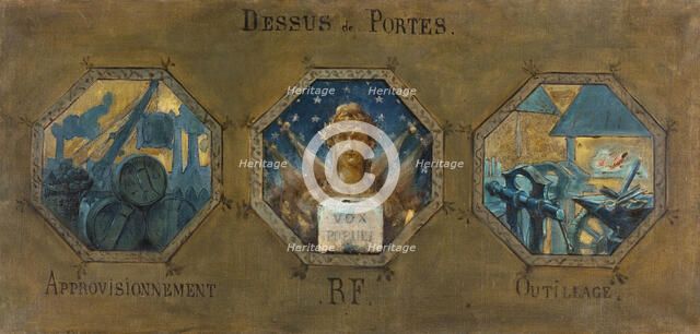 Esquisse pour la salle des mariages de la mairie du 19ème arrondissement: L'Approvisionne..., 1880. Creators: Henri Gervex, Emile-Henri Blanchon.