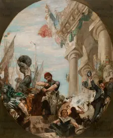 Esquisse pour la salle des mariages de la mairie du 19ème arrondissement : Les activités..., 1880. Creators: Henri Gervex, Emile-Henri Blanchon