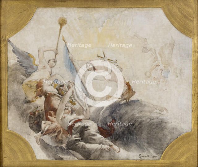 Esquisse pour la salle des mariages de la mairie du 19ème arrondissement de la Ville..., 1880. Creator: Paul Albert Besnard.