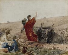 Esquisse pour la salle des mariages de la mairie du 19ème arrondissement de la Ville..., 1880. Creator: Paul Albert Besnard