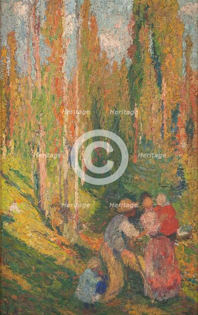 Esquisse pour la salle des mariages de la mairie du 10ème : L'été, scène champêtre, c.1905 - 1907. Creator: Henri Jean Guillaume Martin.