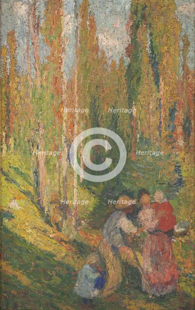 Esquisse pour la salle des mariages de la mairie du 10ème : L'été, scène champêtre, c.1905 - 1907. Creator: Henri Jean Guillaume Martin.