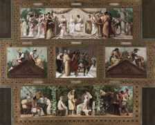 Esquisse pour la salle des mariages de la mairie du 13ème arrondissement : Vertus civiques., 1878. Creator: Gustave Boulanger