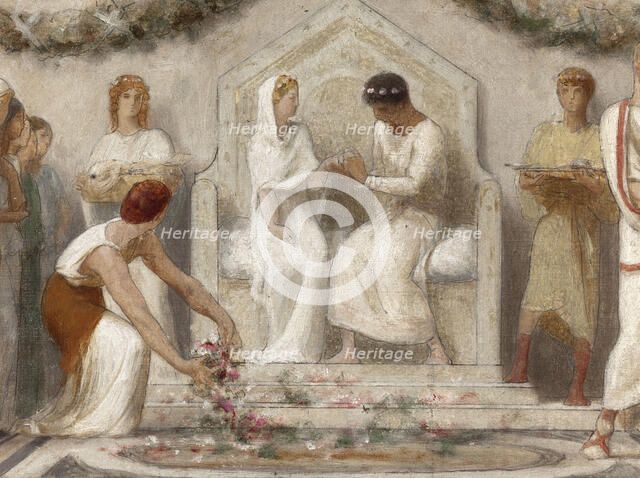 Esquisse pour la salle des mariages de la mairie du 13ème arrondissement : Vertus civiques., 1878. Creator: Gustave Boulanger.