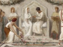 Esquisse pour la salle des mariages de la mairie du 13ème arrondissement : Vertus civiques., 1878. Creator: Gustave Boulanger