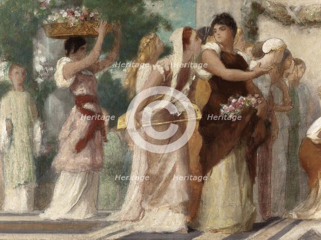 Esquisse pour la salle des mariages de la mairie du 13ème arrondissement : Vertus civiques., 1878. Creator: Gustave Boulanger.