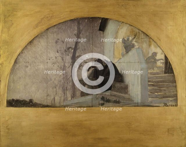 Esquisse pour la salle des mariages de la mairie du 1er : L'Hiver, ou Le Soir de la vie, 1886. Creator: Paul Albert Besnard.