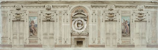 Esquisse pour la salle des mariages de la mairie de Courbevoie : L'amour - L'hyménée, 12–1884. Creator: Theobald Chartran.
