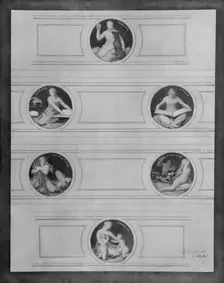 Esquisse pour la salle des mariages de la mairie de Saint-Maur-des-Fossés : Vertus civiques, 1883. Creator: Edouard Michel Lancon