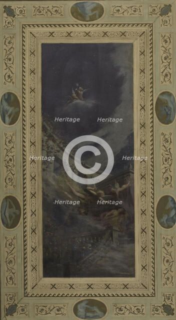 Esquisse pour la salle des mariages de la mairie de Saint-Maur-des-Fossés : Psyché livrée..., 1883. Creator: Edouard Michel Lancon.