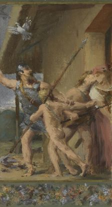 Esquisse pour la salle des mariages de la mairie de Saint-Maur-des-Fossés : Patrie, 1883. Creator: Edouard Michel Lancon