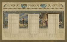 Esquisse pour la salle des mariages de la mairie de Saint-Maur-des-Fossés : Patrie, 1883. Creator: Edouard Michel Lancon