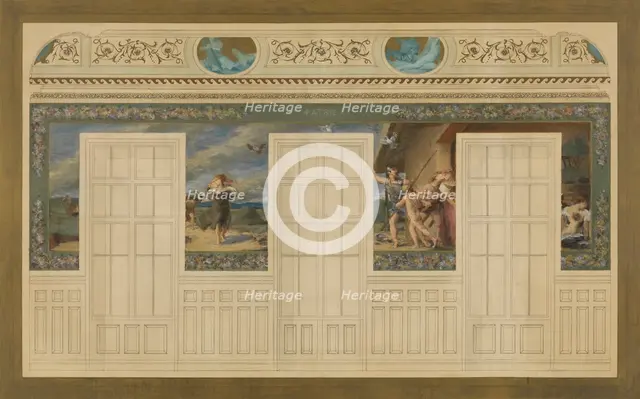 Esquisse pour la salle des mariages de la mairie de Saint-Maur-des-Fossés : Patrie, 1883. Creator: Edouard Michel Lancon.