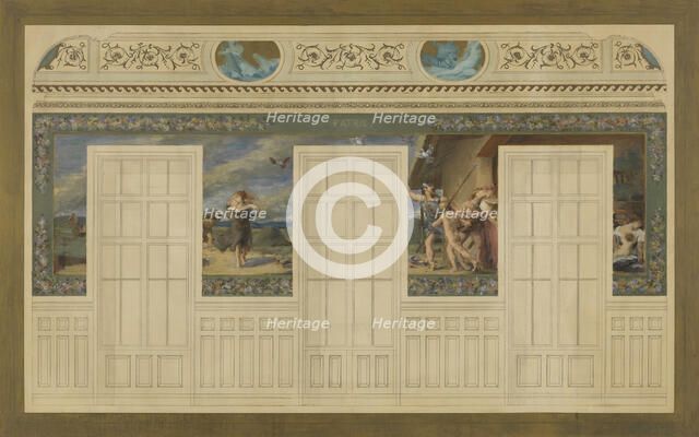 Esquisse pour la salle des mariages de la mairie de Saint-Maur-des-Fossés : Patrie, 1883. Creator: Edouard Michel Lancon.