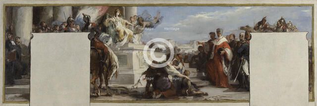 Esquisse pour la salle du Conseil de la mairie de Pantin : La Loi, 1886. Creator: Henri Leopold Levy.