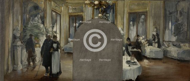 Esquisse pour le cabinet du préfet de l'Hôtel de Ville de Paris : L'ambulance du Théâtre..., 1889. Creator: Paul Louis Delance.