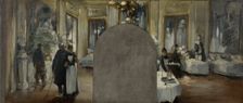 Esquisse pour le cabinet du préfet de l'Hôtel de Ville de Paris : L'ambulance du Théâtre..., 1889. Creator: Paul Louis Delance