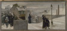 Esquisse pour le cabinet du préfet de l'Hôtel de Ville de Paris : La Famine, 1889. Creator: Paul Louis Delance