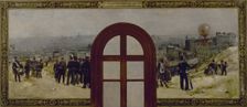 Esquisse pour le cabinet du préfet de l'Hôtel de Ville de Paris : Le départ du ballon..., 1889. Creators: René Joseph Gilbert, Henri-Louis Dupray