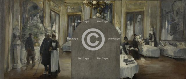 Esquisse pour le cabinet du préfet de l'Hôtel de Ville de Paris : L'ambulance du Théâtre..., 1889. Creator: Paul Louis Delance.