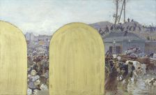 Esquisse pour le cabinet du préfet de l'Hôtel de Ville de Paris : Rentrée dans Paris des..., 1895. Creator: Adolphe Gustave Binet