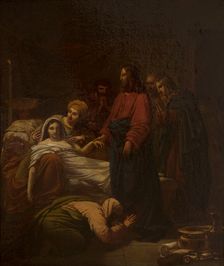 Esquisse pour le déambulatoire de la chapelle de la Vierge de l'église Saint-Roch: "Jésus..., c.1817 Creator: Pierre Claude François Delorme