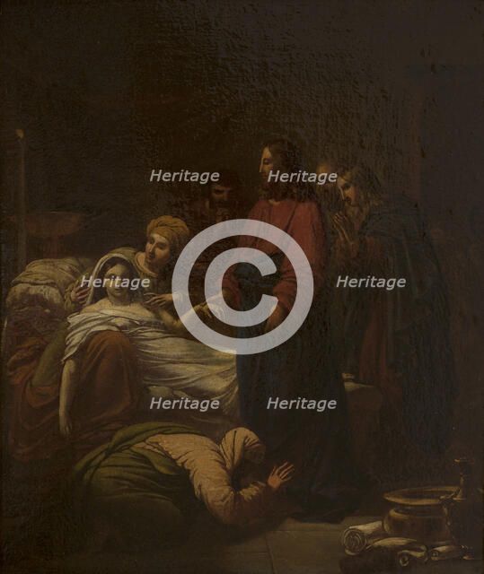 Esquisse pour le déambulatoire de la chapelle de la Vierge de l'église Saint-Roch: "Jésus..., c.1817 Creator: Pierre Claude François Delorme.