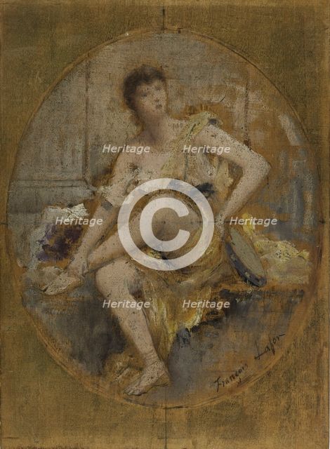 Esquisse pour le foyer du théâtre du Châtelet : La danse, c.1891. Creator: Francois Lafon.