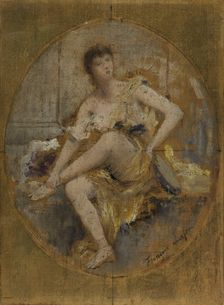 Esquisse pour le foyer du théâtre du Châtelet : La danse, c.1891. Creator: Francois Lafon