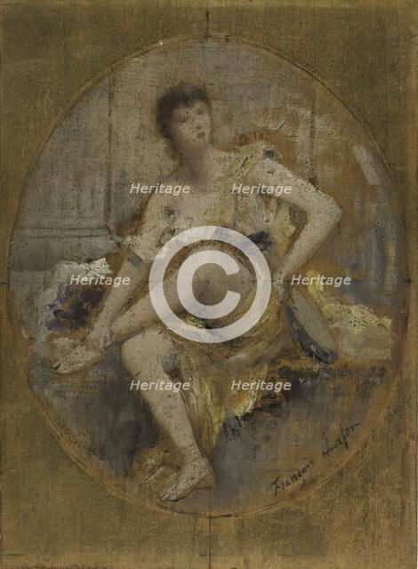 Esquisse pour le foyer du théâtre du Châtelet : La danse, c.1891. Creator: Francois Lafon.