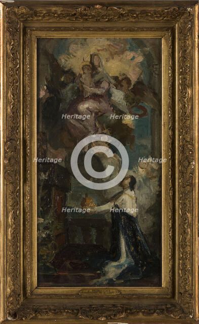 Esquisse pour le Panthéon : Le voeu de Louis XIII, between 1874 and 1876. Creator: Jacques Ferdinand Humbert.