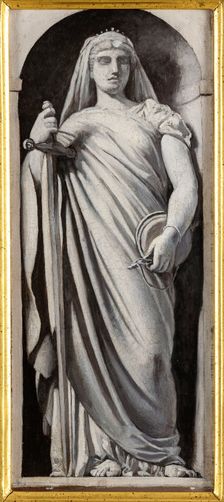Esquisse pour le Palais de Justice de Paris : la Justice, c.1873. Creator: Leon Joseph Florentin Bonnat