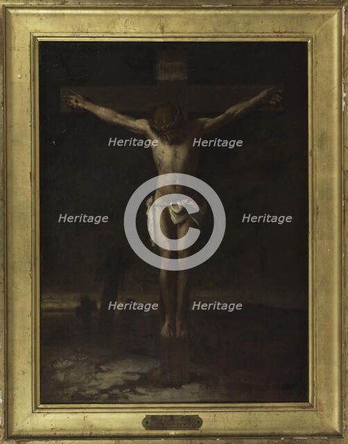 Esquisse pour le palais de justice de Paris : Le Christ en croix, c.1871. Creator: Alexis Marie Louis Douillard.