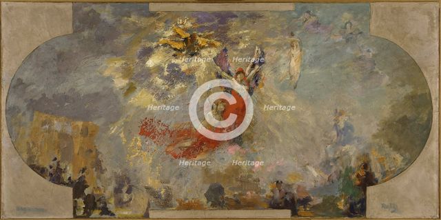 Esquisse pour le Petit Palais, galerie sud : Apothéose (plafond central), between 1906 and 1913. Creator: Alfred Philippe Roll.