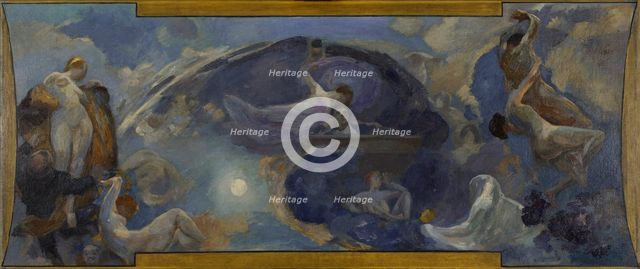 Esquisse pour le Petit Palais, galerie sud : Poésie - Drame, between 1906 and 1914. Creator: Alfred Philippe Roll.